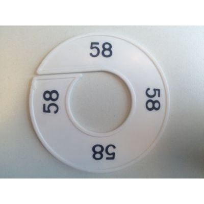 Klika - Misura anello bianco/nero 58