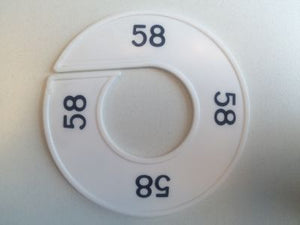 Klika -  Maatring 9cm wit/zwart 58