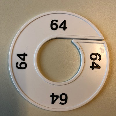 Klika -  Maatring 9cm wit/zwart 64