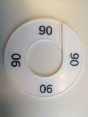 Klika -  Maatring 9cm wit/zwart 90