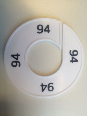 Klika - Size ring white/black 94