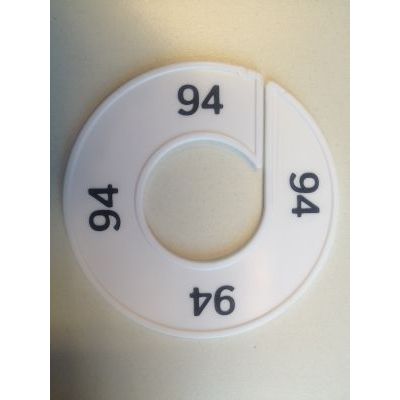 Klika -  Maatring 9cm wit/zwart 94