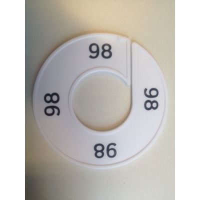 Klika - Misura anello bianco/nero 98