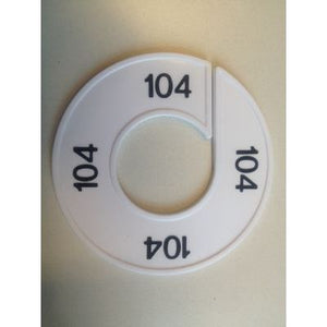 Klika -  Maatring 9cm wit/zwart 104