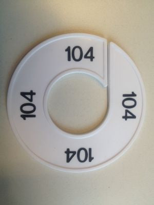Klika -  Maatring 9cm wit/zwart 104