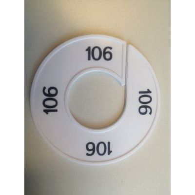 Klika -  Maatring 9cm wit/zwart 106