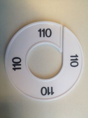 Klika -  Maatring 9cm wit/zwart 110