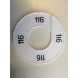 Klika -  Maatring 9cm wit/zwart 116