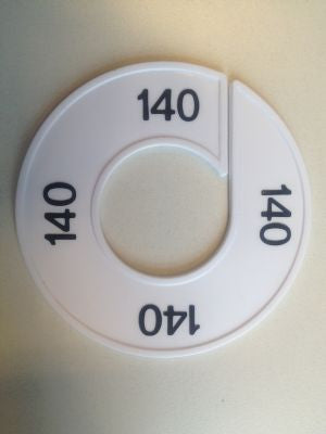 Klika -  Maatring 9cm wit/zwart 140