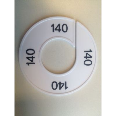 Klika -  Maatring 9cm wit/zwart 140