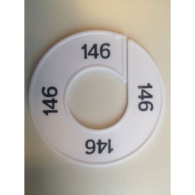 Klika -  Maatring 9cm wit/zwart 146