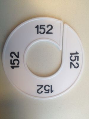 Klika -  Maatring 9cm wit/zwart 152