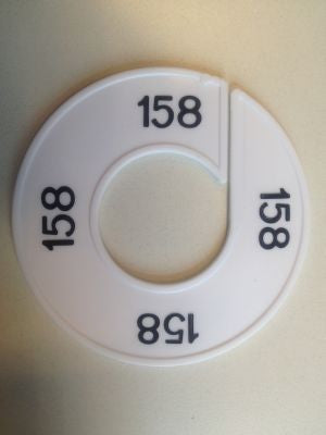 Klika -  Maatring 9cm wit/zwart 158