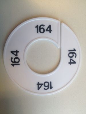 Klika -  Maatring 9cm wit/zwart 164