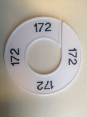 Klika -  Maatring 9cm wit/zwart 172