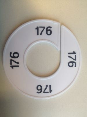 Klika -  Maatring 9cm wit/zwart 176