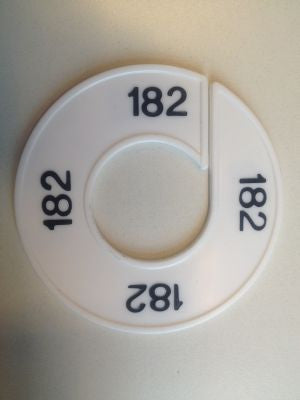 Klika -  Maatring 9cm wit/zwart 182