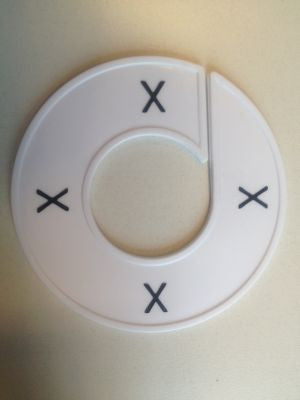 Klika -  Maatring 9cm wit/zwart X