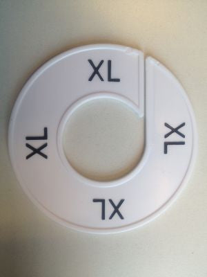 Klika -  Maatring 9cm wit/zwart XL