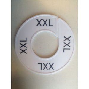 Klika -  Maatring 9cm wit/zwart XXL