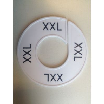 Klika -  Maatring 9cm wit/zwart XXL