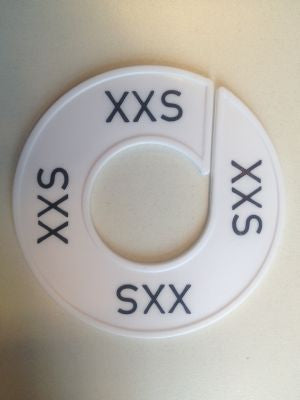 Klika -  Maatring 9cm wit/zwart XXS