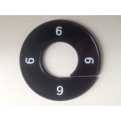 Klika -  Maatring 9cm zwart/wit 6