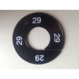 Klika -  Maatring 9cm zwart/wit 29