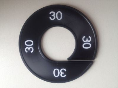 Klika -  Maatring 9cm zwart/wit 30