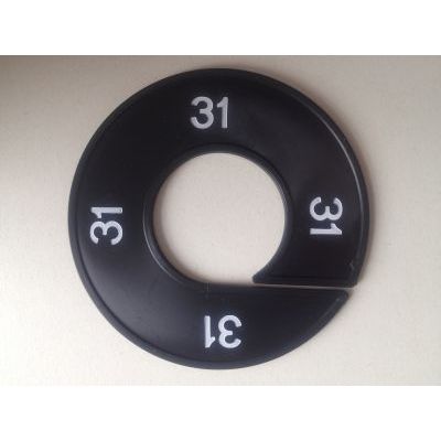 Klika -  Maatring 9cm zwart/wit 31