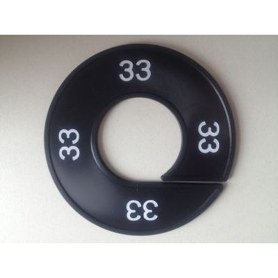 Klika -  Maatring 9cm zwart/wit 33