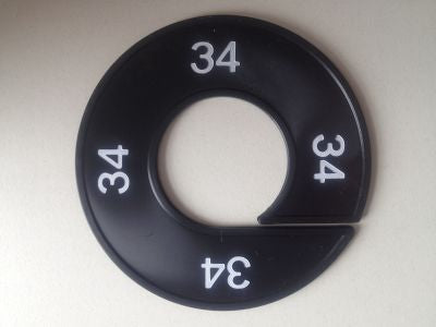 Klika - Size ring black/white 34