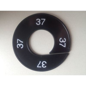 Klika -  Maatring 9cm zwart/wit 37
