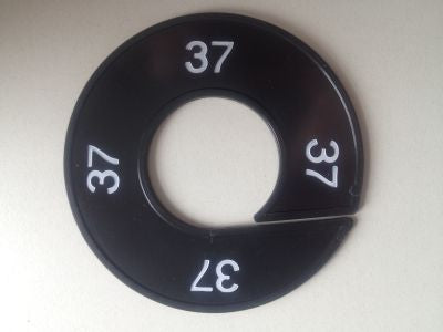 Klika -  Maatring 9cm zwart/wit 37