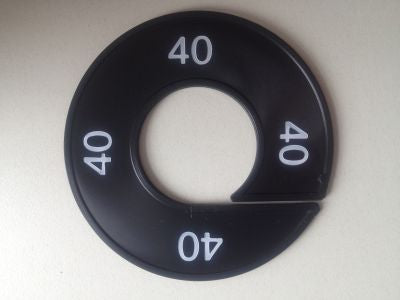 Klika - Talla anillo negro/blanco 40