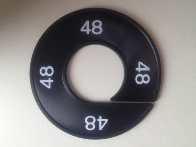 Klika -  Maatring 9cm zwart/wit 48