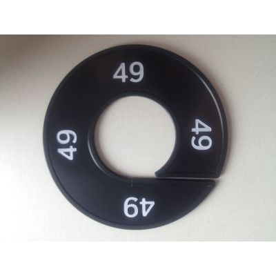 Klika -  Maatring 9cm zwart/wit 49