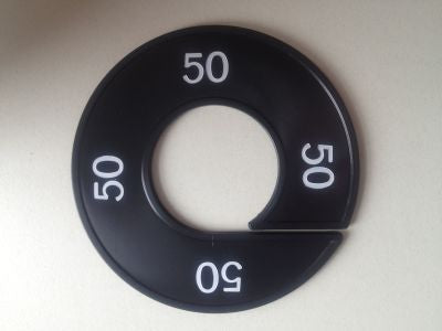 Klika -  Maatring 9cm zwart/wit 50