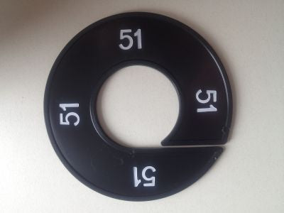 Klika - Talla anillo negro/blanco 51