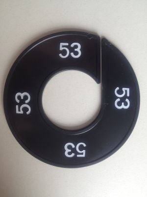 Klika -  Maatring 9cm zwart/wit 53