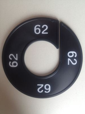 Klika - Talla anillo negro/blanco 62