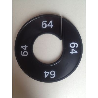 Klika -  Maatring 9cm zwart/wit 64