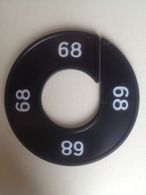 Klika - Talla anillo negro/blanco 68