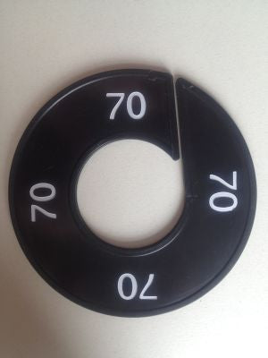 Klika - Talla anillo negro/blanco 70