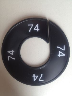 Klika - Talla anillo negro/blanco 74