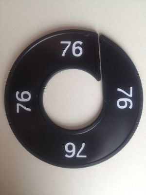 Klika - Talla anillo negro/blanco 76