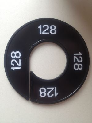 Klika -  Maatring 9cm zwart/wit 128