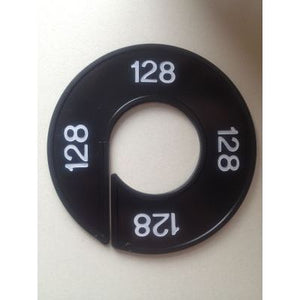 Klika -  Maatring 9cm zwart/wit 128