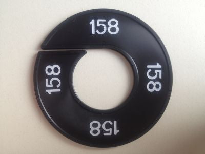 Klika - Talla anillo negro/blanco 158