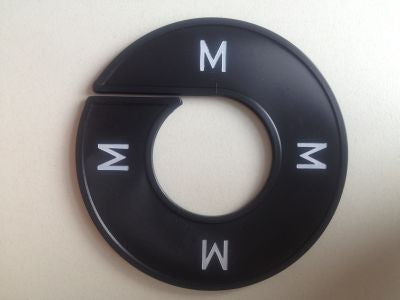 Klika -  Maatring 9cm zwart/wit M
